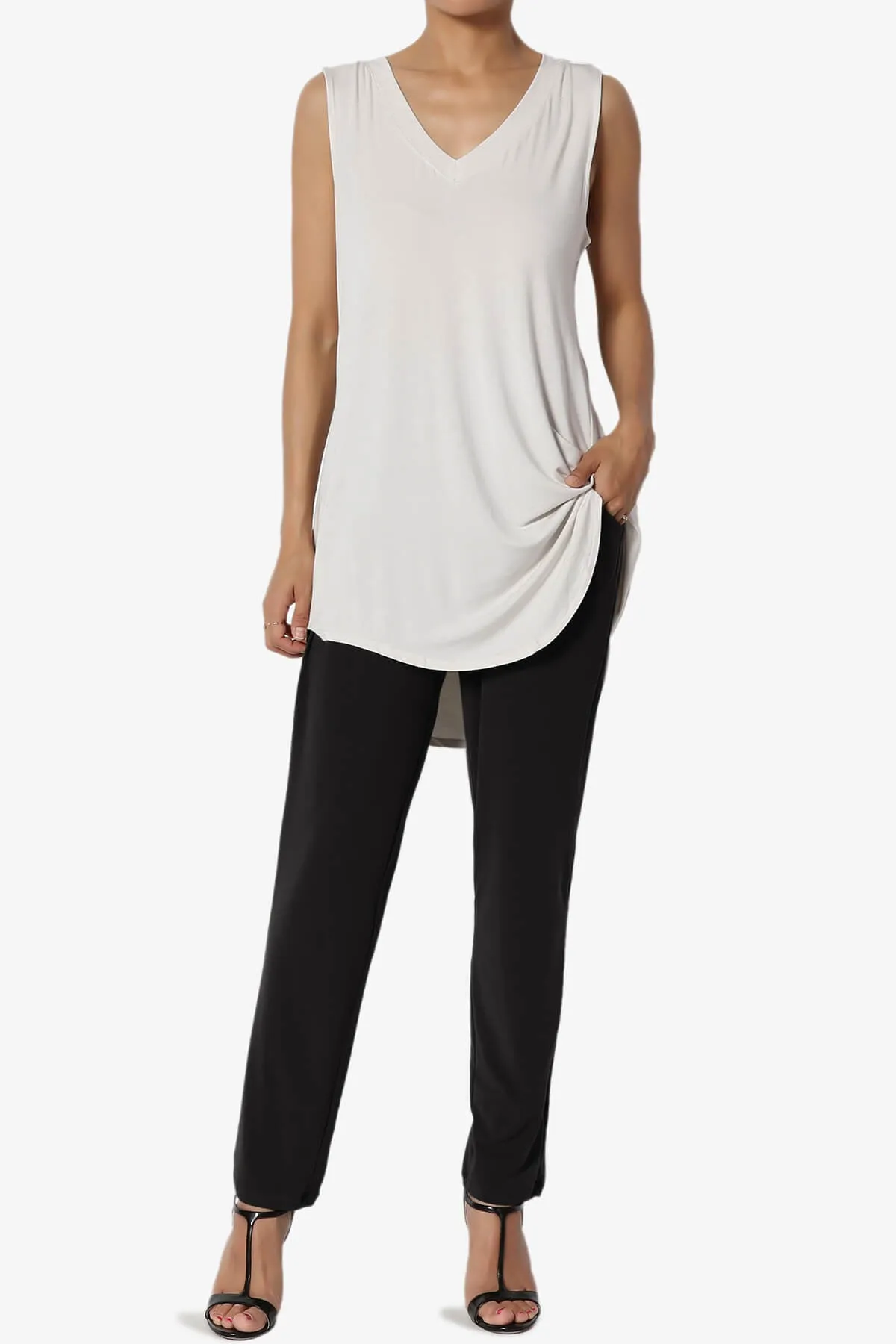 Trellis Cool Pleated Elasic Waist Pants PLUS