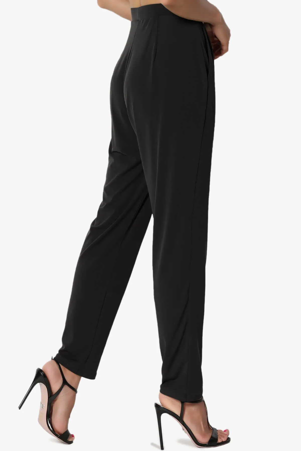 Trellis Cool Pleated Elasic Waist Pants PLUS