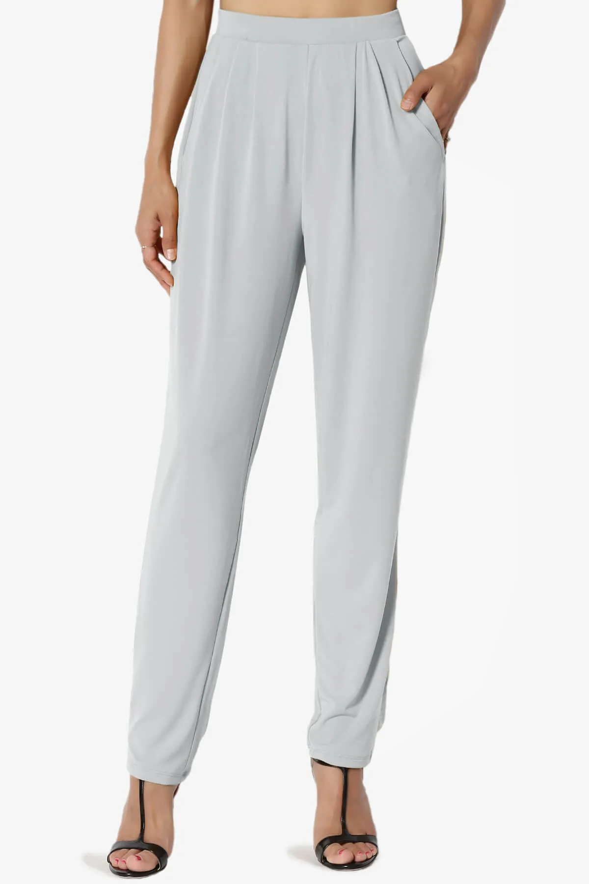Trellis Cool Pleated Elasic Waist Pants PLUS