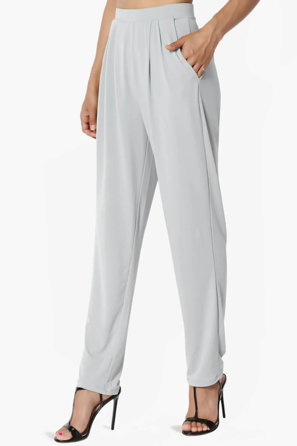 Trellis Cool Pleated Elasic Waist Pants PLUS