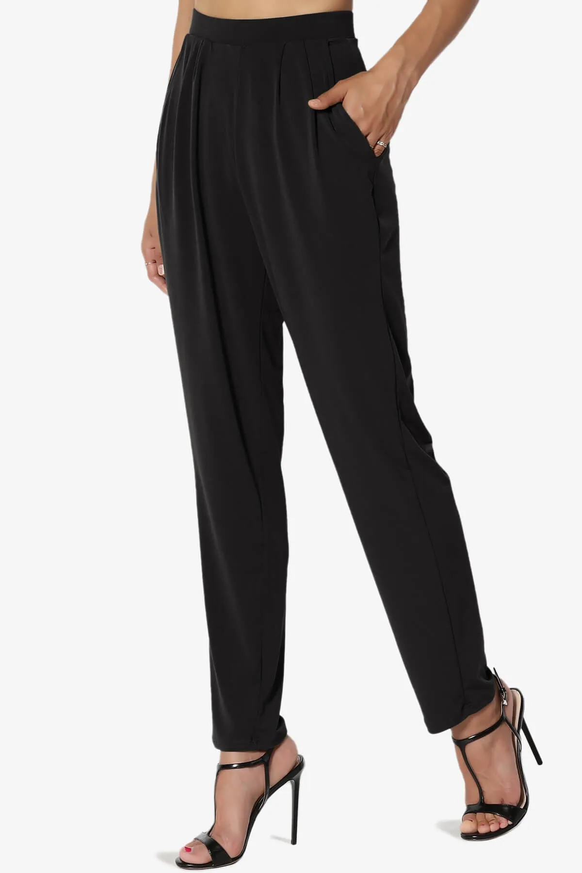Trellis Cool Pleated Elasic Waist Pants PLUS