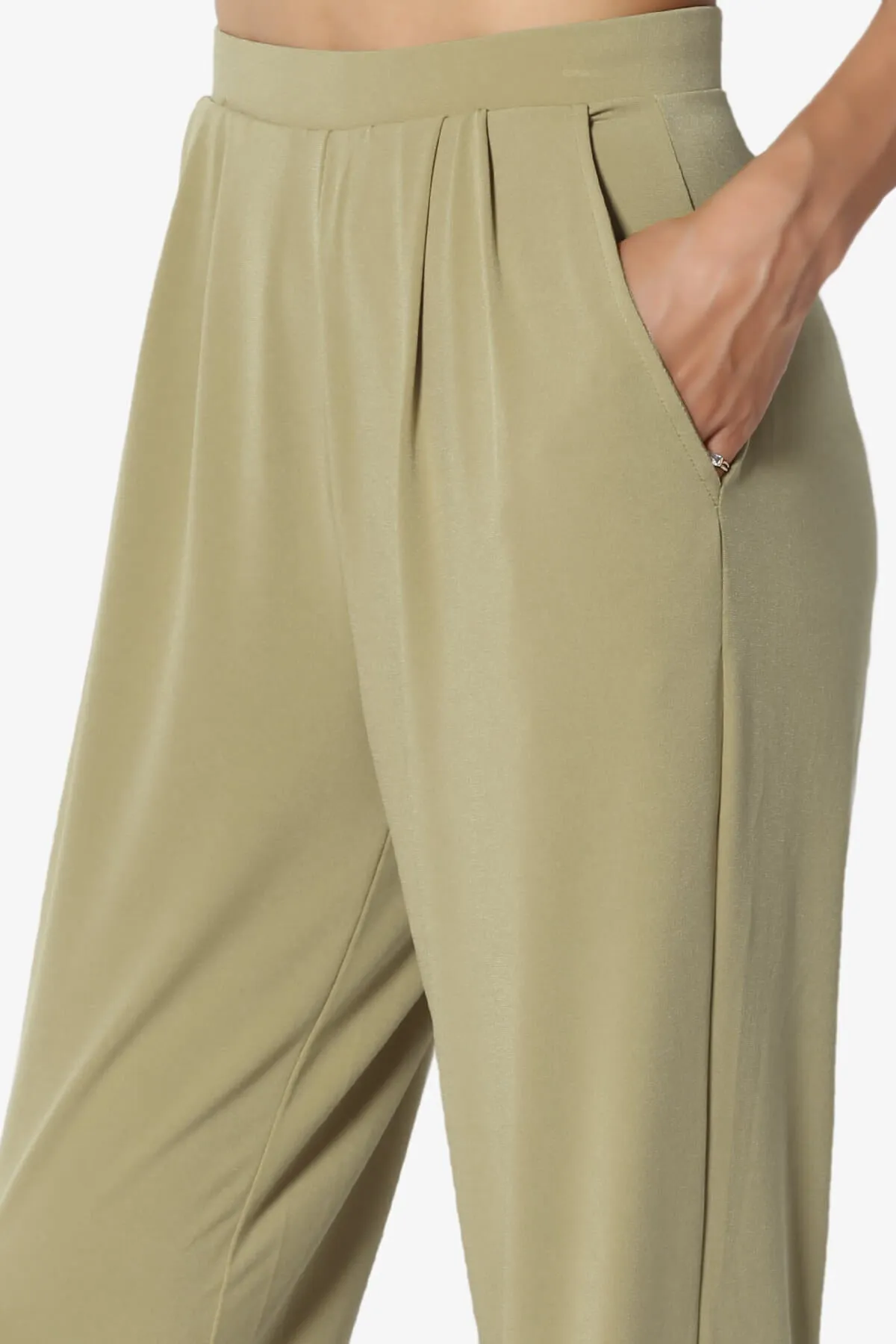 Trellis Cool Pleated Elasic Waist Pants PLUS