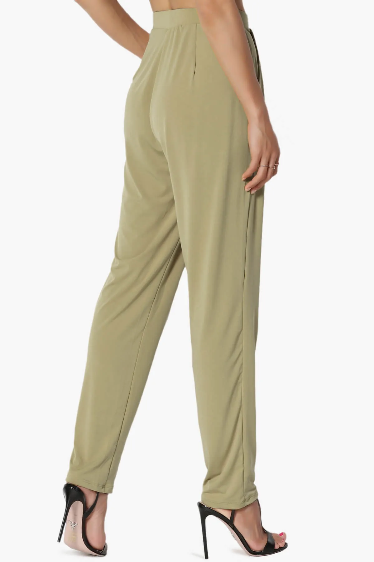 Trellis Cool Pleated Elasic Waist Pants PLUS