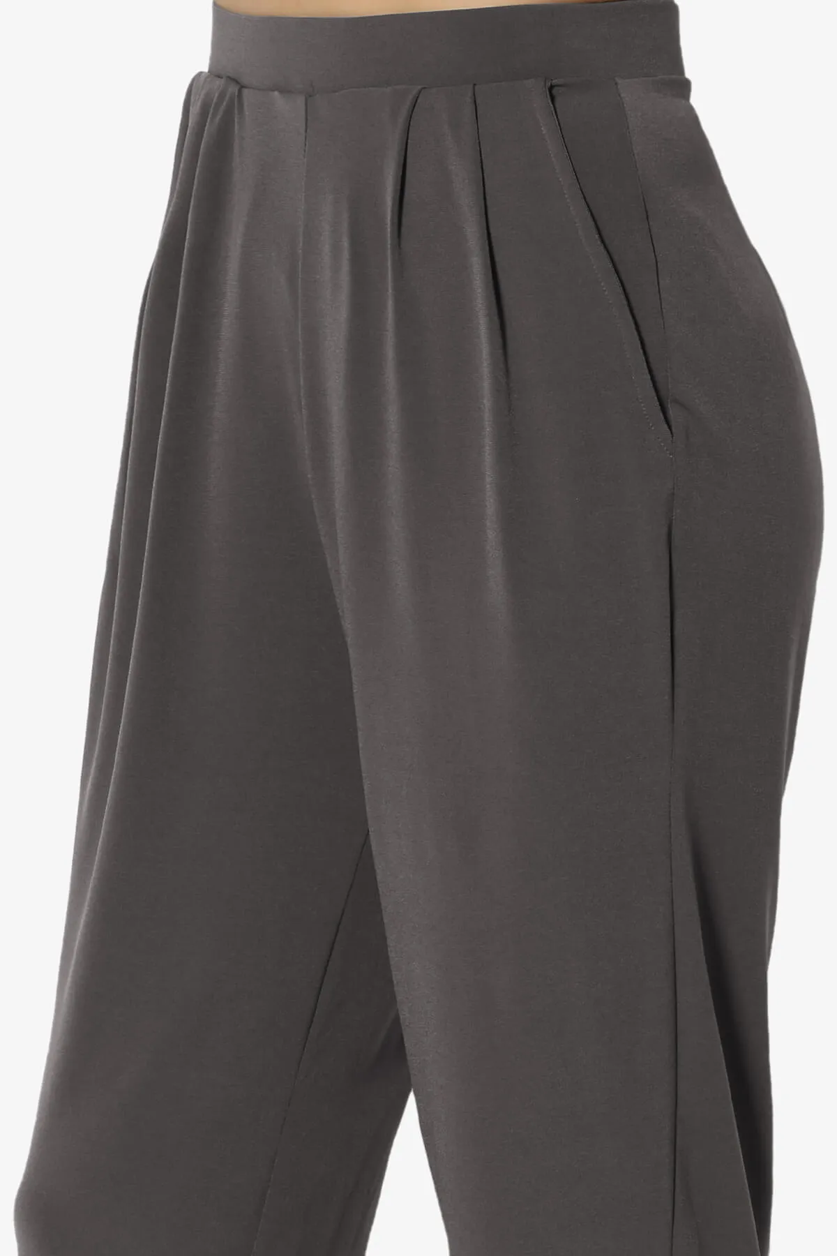 Trellis Cool Pleated Elasic Waist Pants PLUS