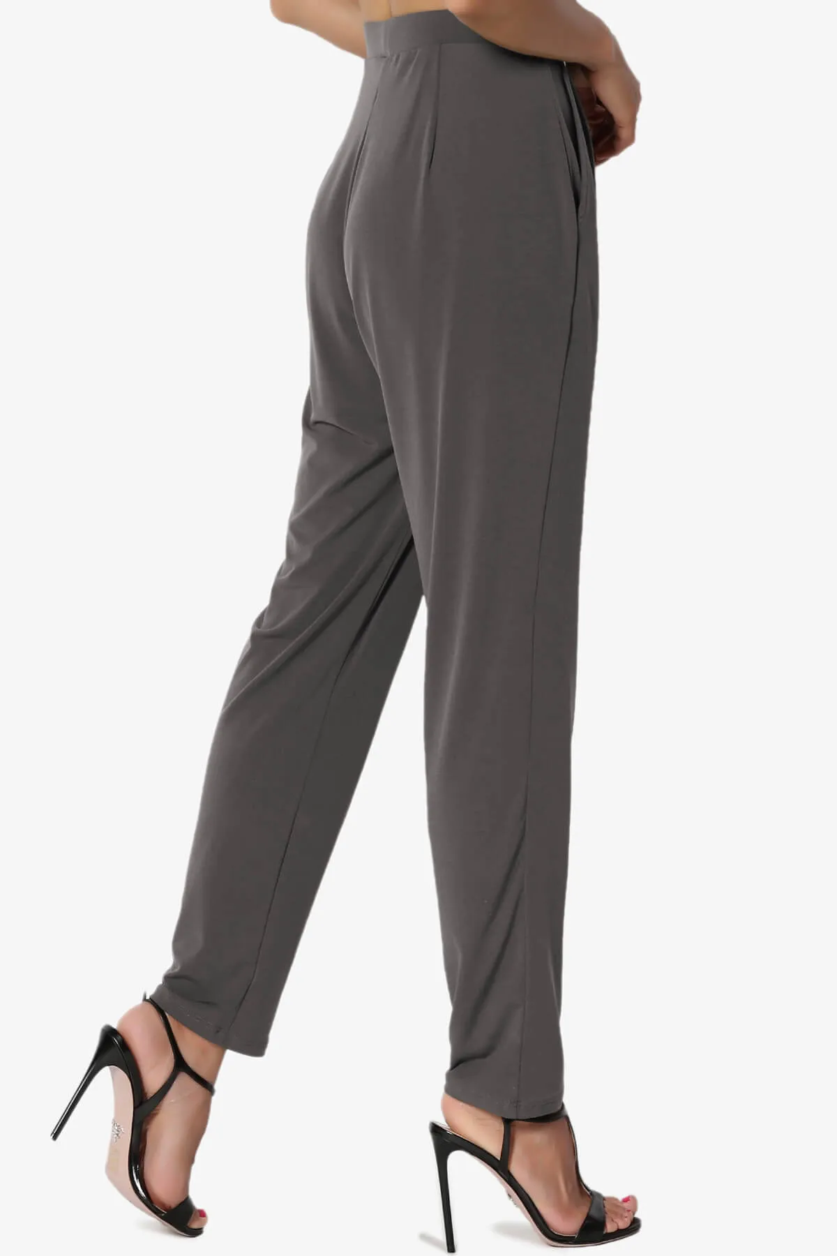 Trellis Cool Pleated Elasic Waist Pants PLUS