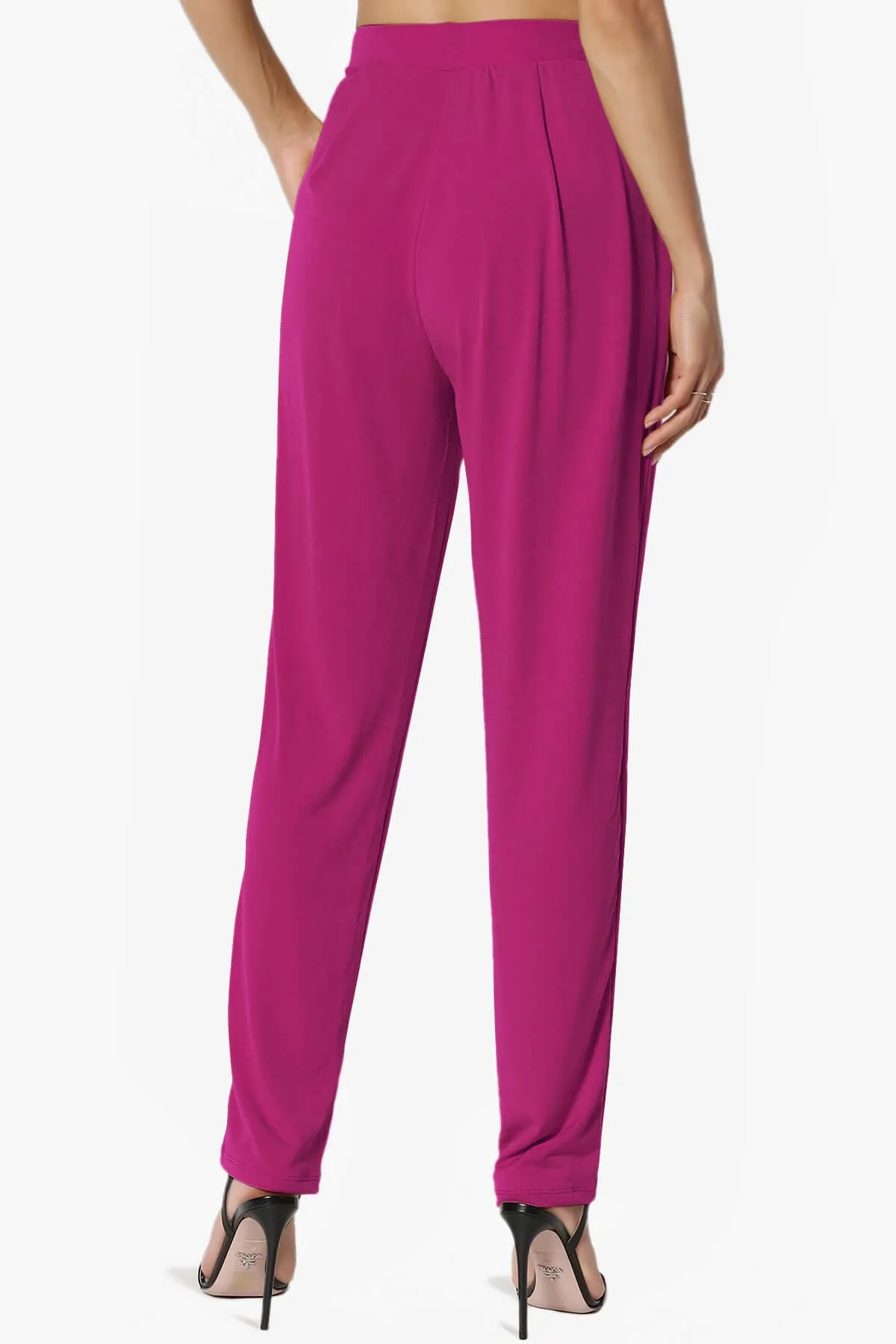 Trellis Cool Pleated Elasic Waist Pants PLUS