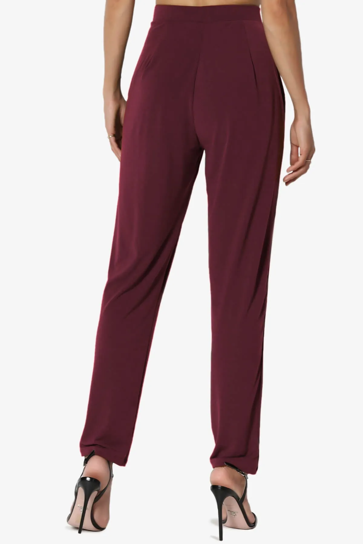 Trellis Cool Pleated Elasic Waist Pants PLUS