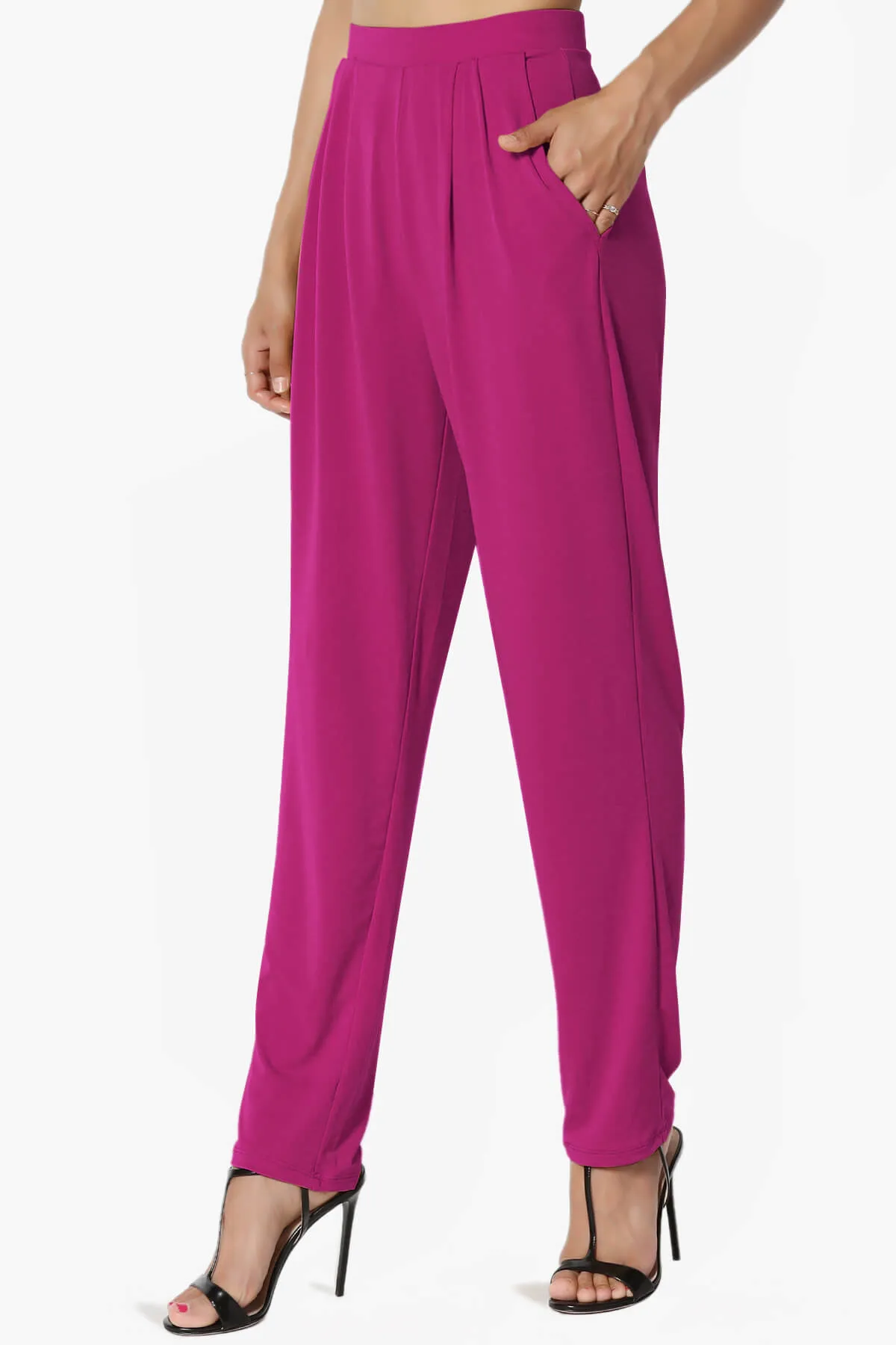 Trellis Cool Pleated Elasic Waist Pants PLUS
