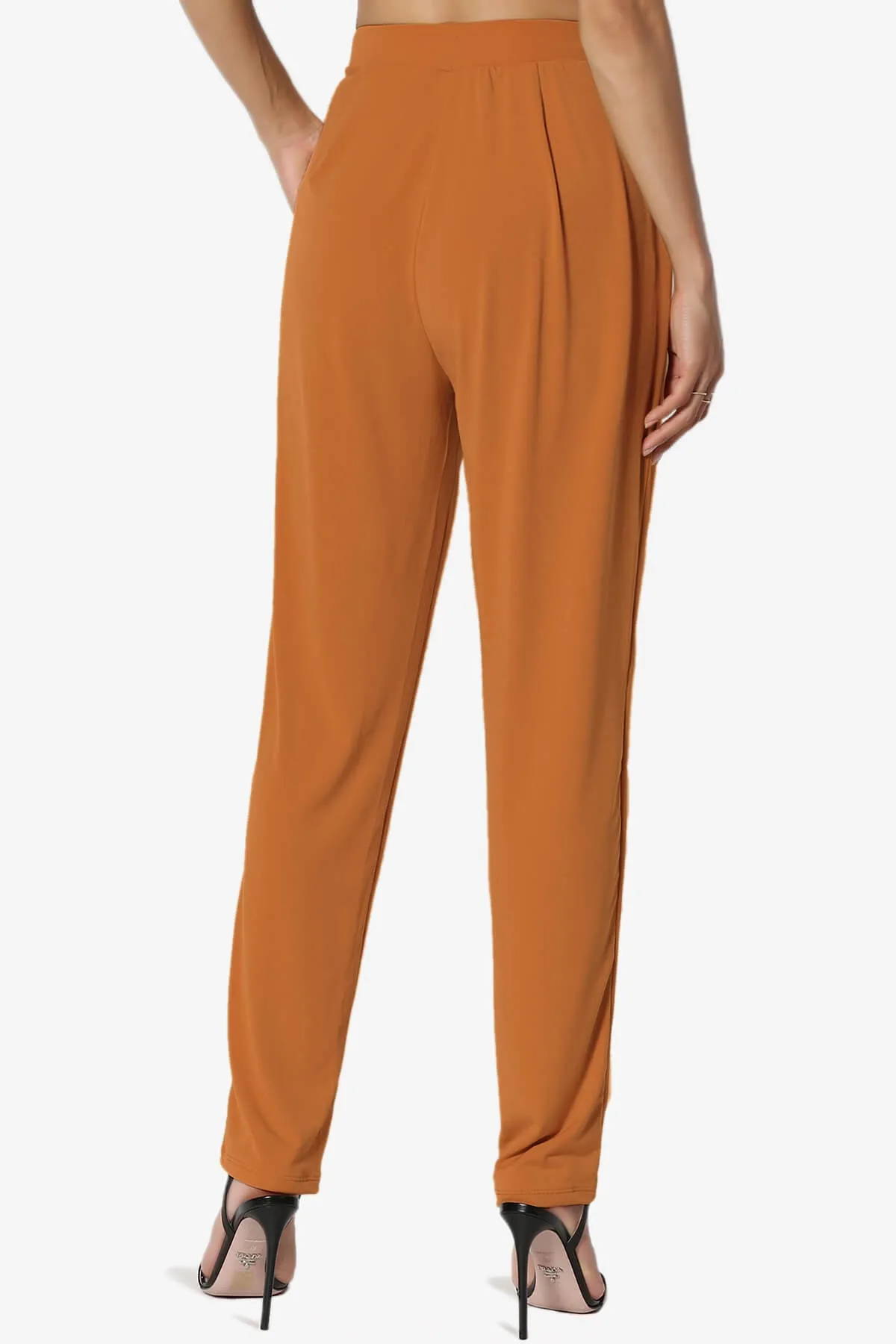 Trellis Cool Pleated Elasic Waist Pants PLUS