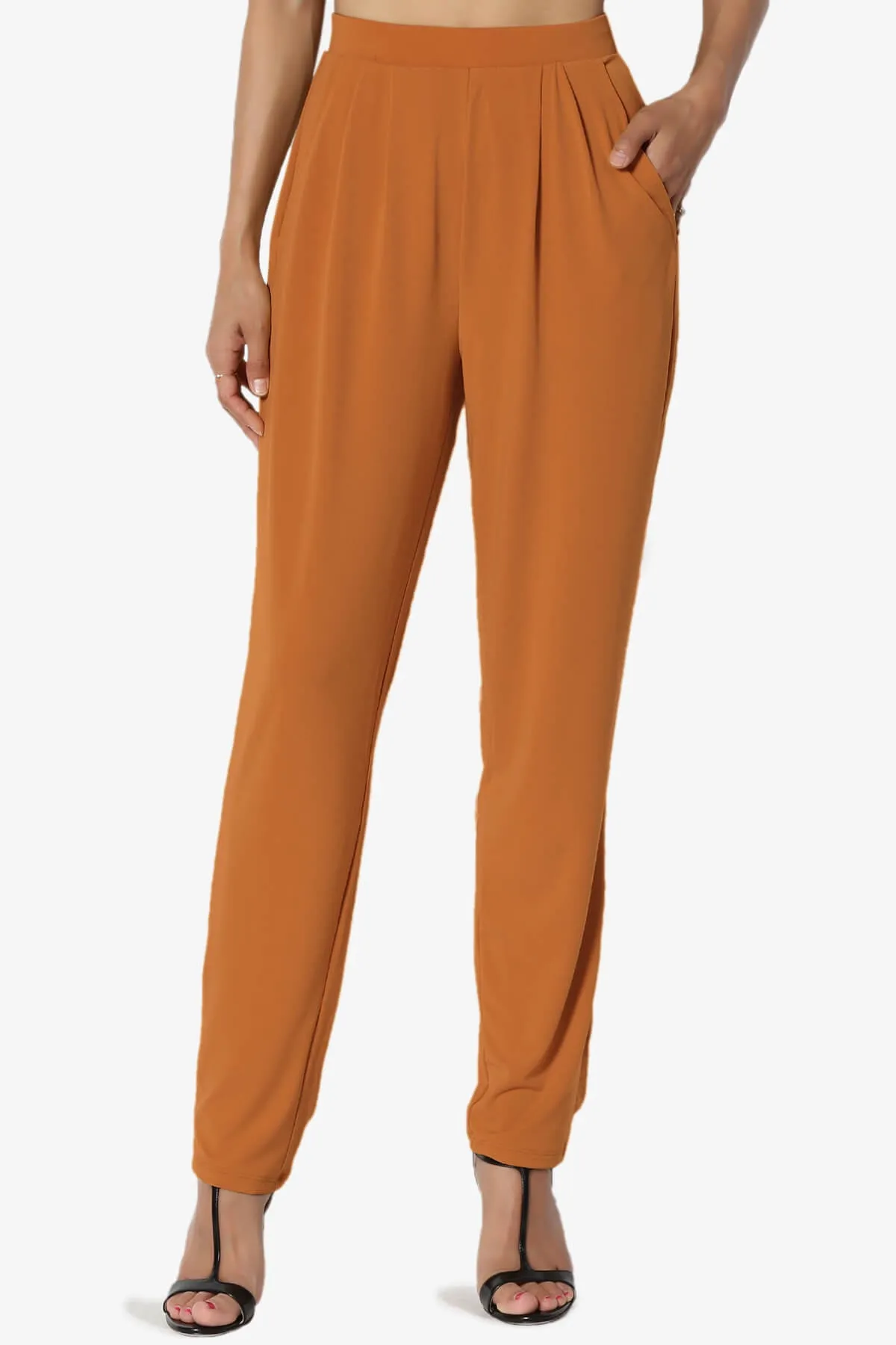 Trellis Cool Pleated Elasic Waist Pants PLUS