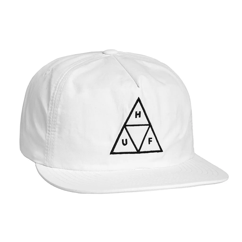 Triple Triangle Snapback Hat White