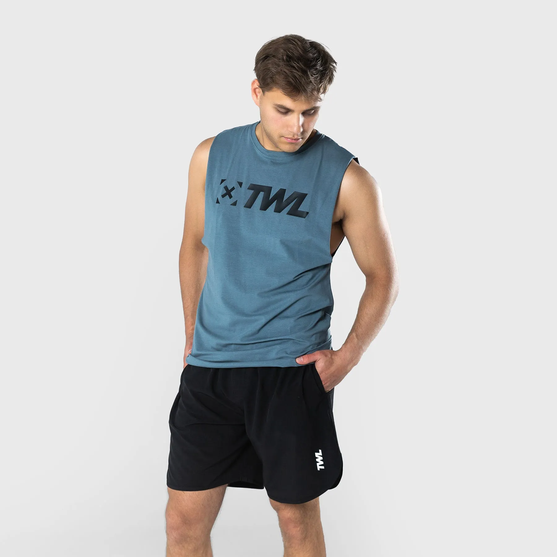 TWL - MEN'S EVERYDAY MUSCLE TANK - PEWTER/BLACK