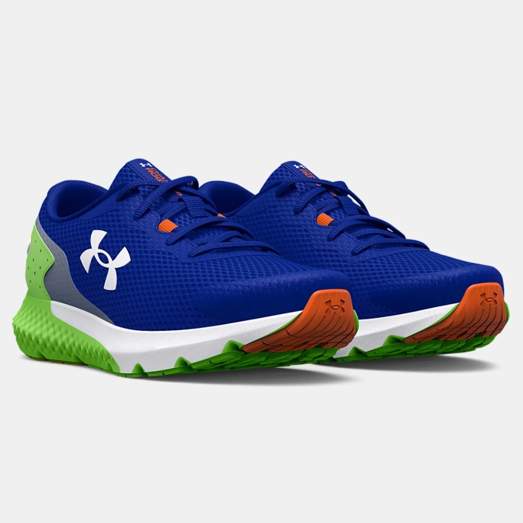 Under Armour Royal/Quirky Lime/Midnight Navy Charged Rogue 3 Youth Sneakers