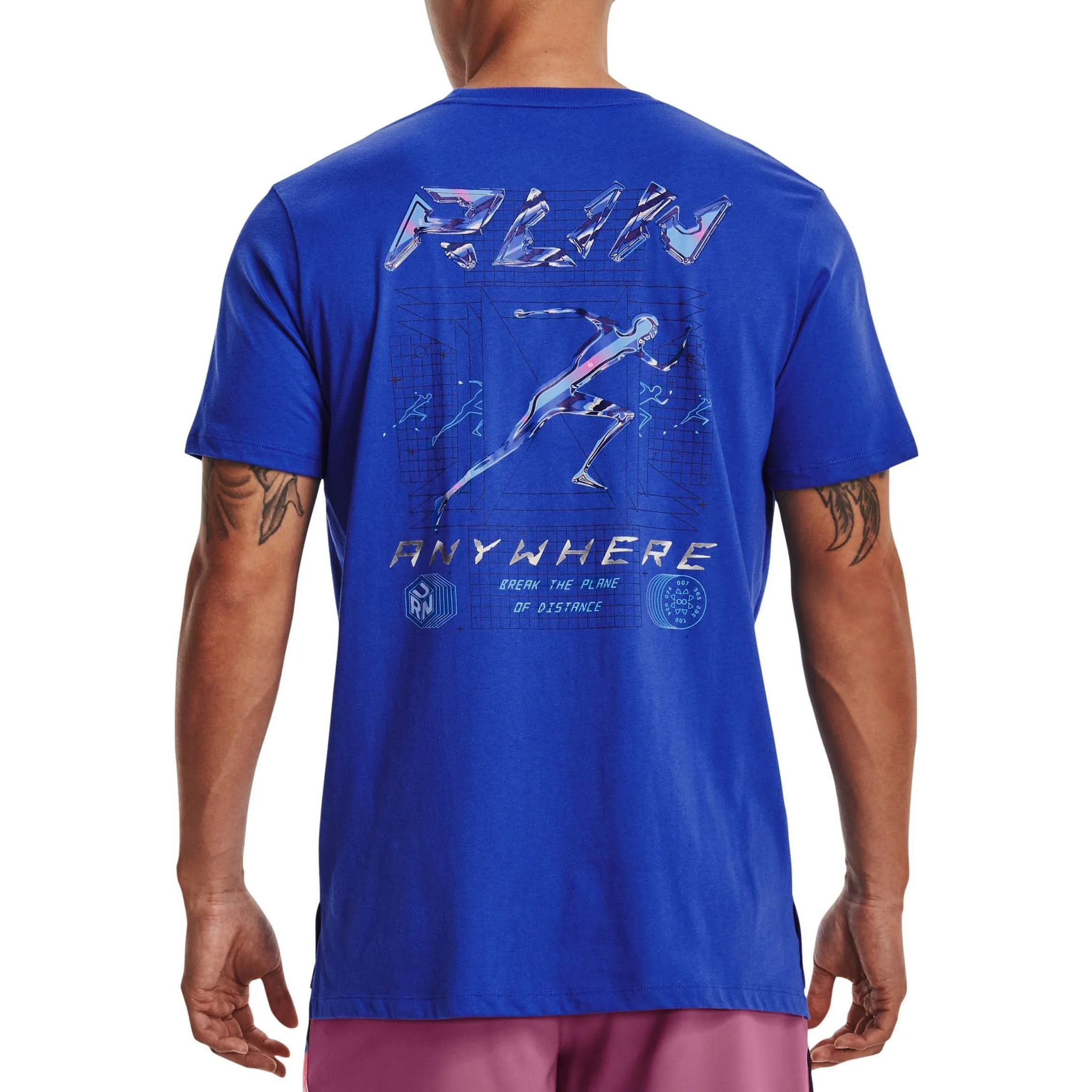 Under Armour Run Anywhere Short Sleeve Mens Running Top - Blue