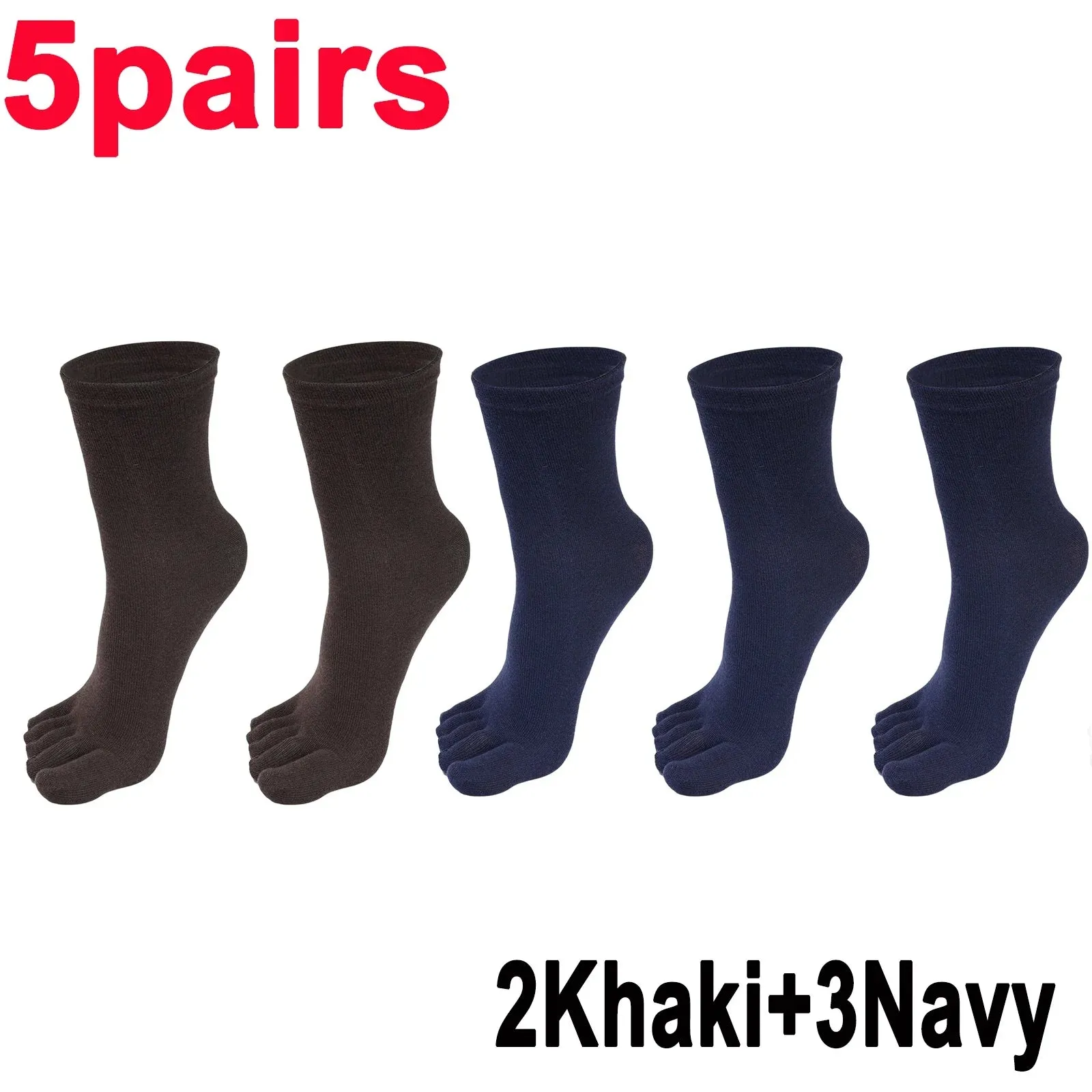 Unisex Five-Finger Cotton Toe Socks