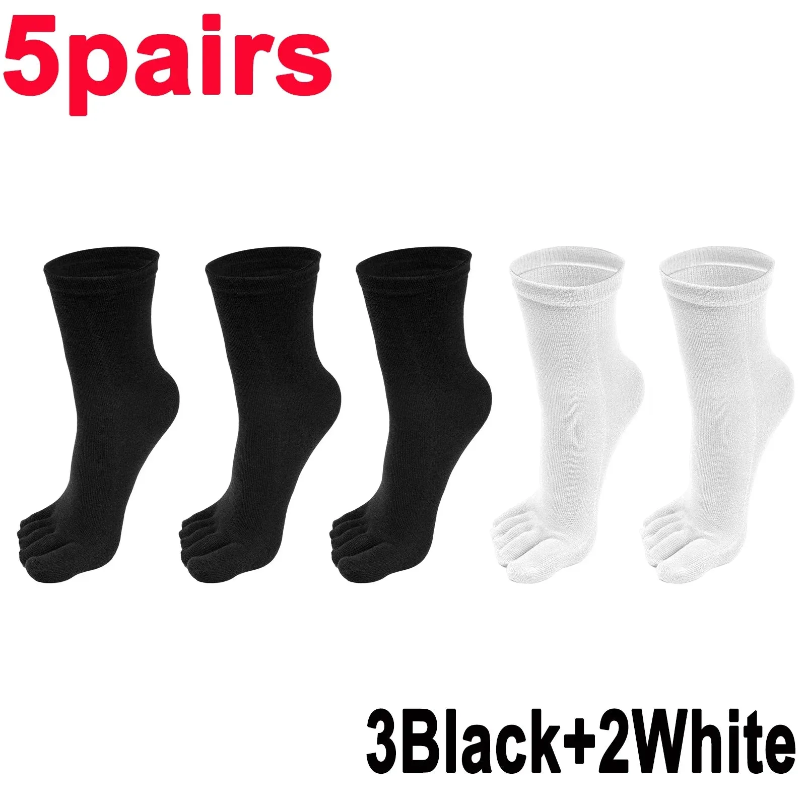 Unisex Five-Finger Cotton Toe Socks