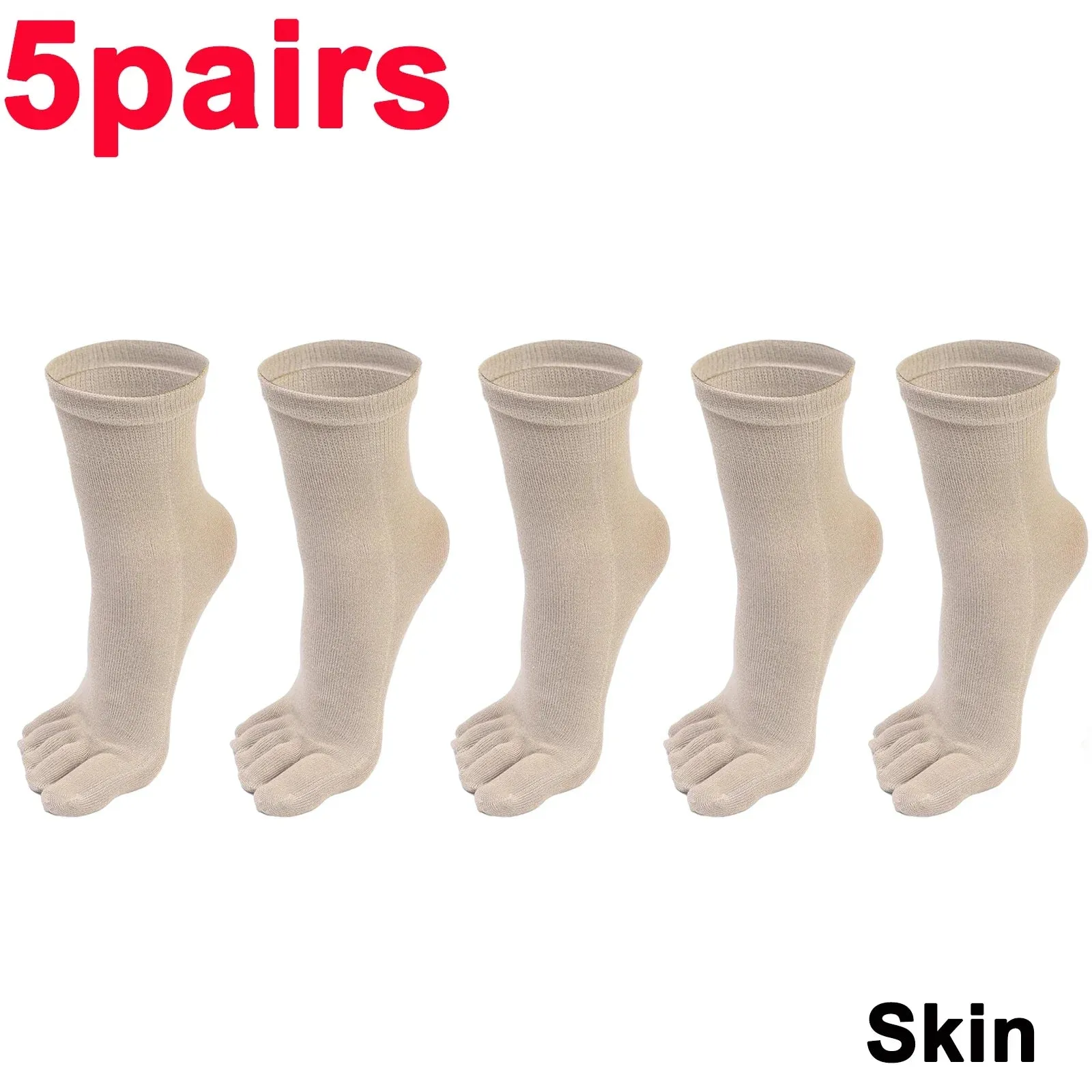 Unisex Five-Finger Cotton Toe Socks