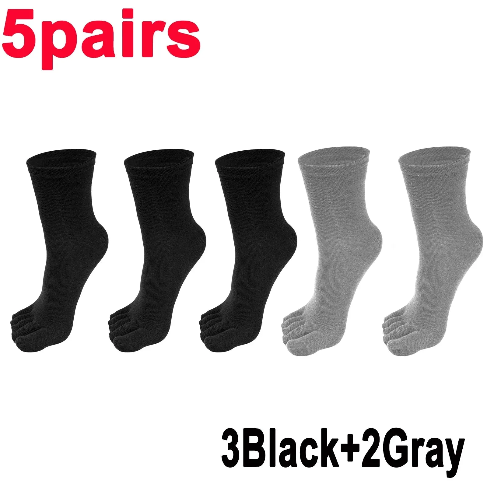 Unisex Five-Finger Cotton Toe Socks
