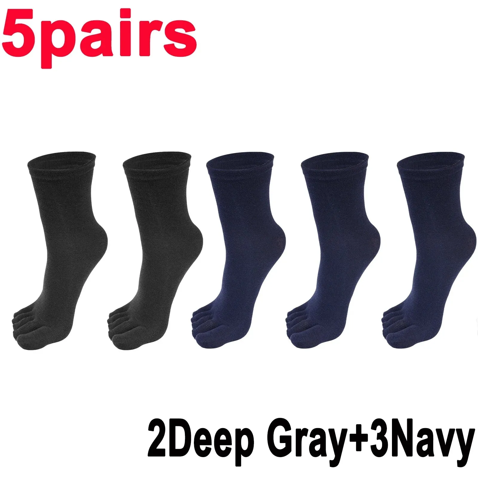 Unisex Five-Finger Cotton Toe Socks