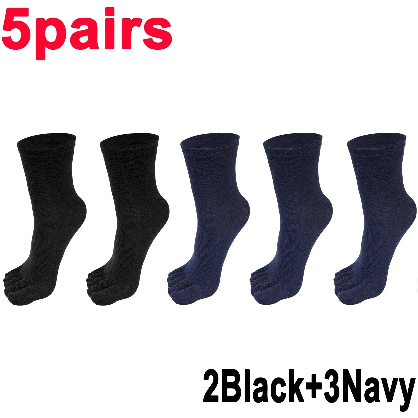 Unisex Five-Finger Cotton Toe Socks