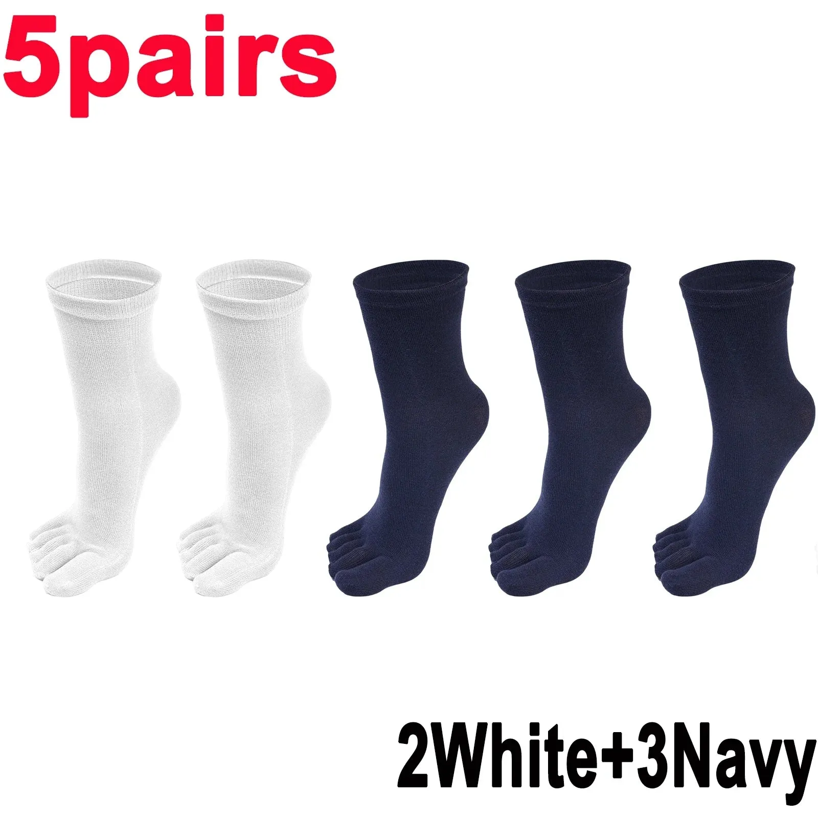 Unisex Five-Finger Cotton Toe Socks