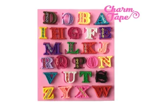 Uppercase Alphabets Silicone Mold Food Grade for Cake Making E086