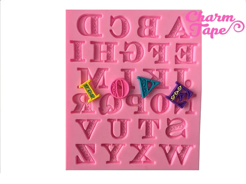 Uppercase Alphabets Silicone Mold Food Grade for Cake Making E086