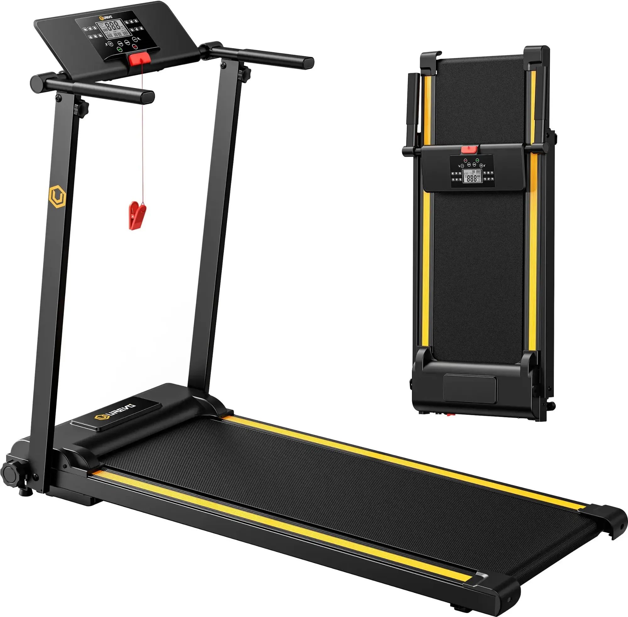 Urevo - Foldi Mini Folding Treadmill - Black - new