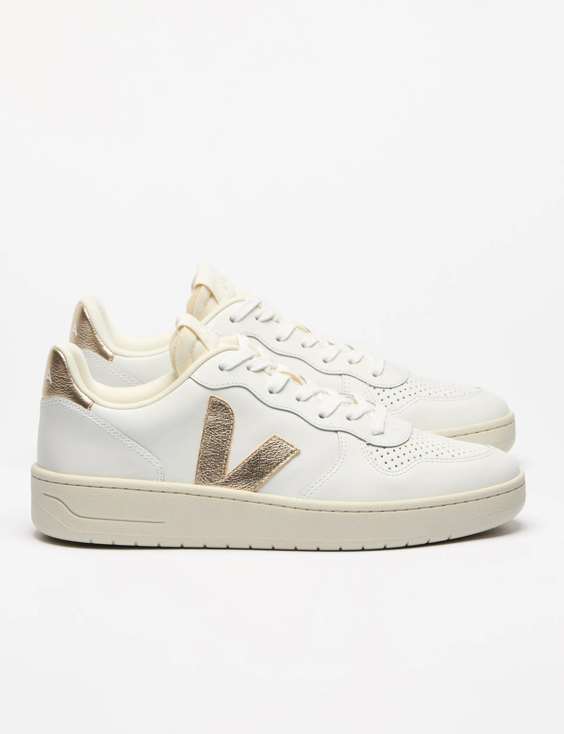 V-10 Leather - White Platine