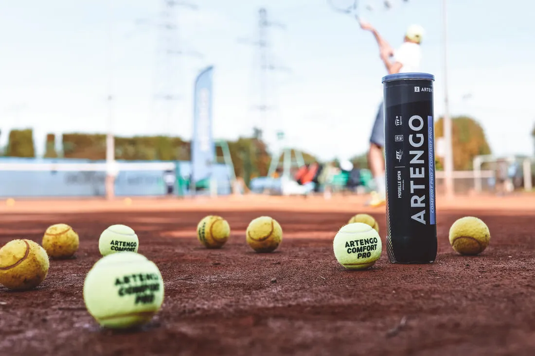 Versatile Tennis Ball Comfort Pro 4-Pack - Yellow