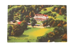 Vintage Air View Winter Clove House Catskills Postcard