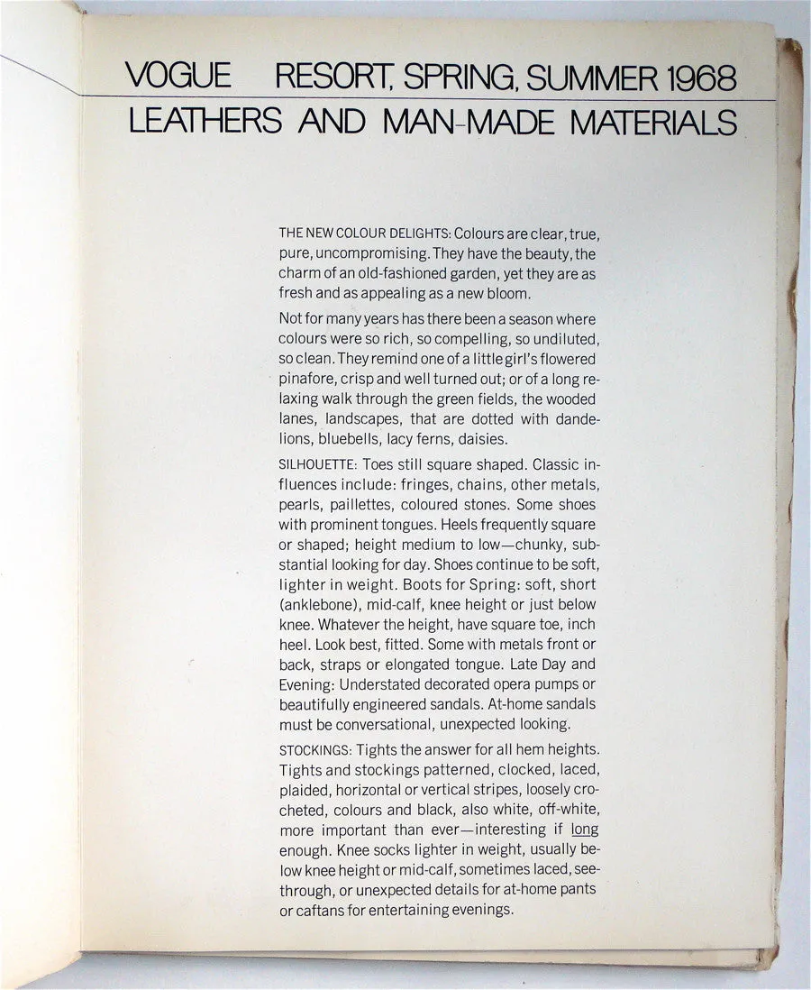 Vogue Forecast: Leathers and Man-Made Materials Resort 1968