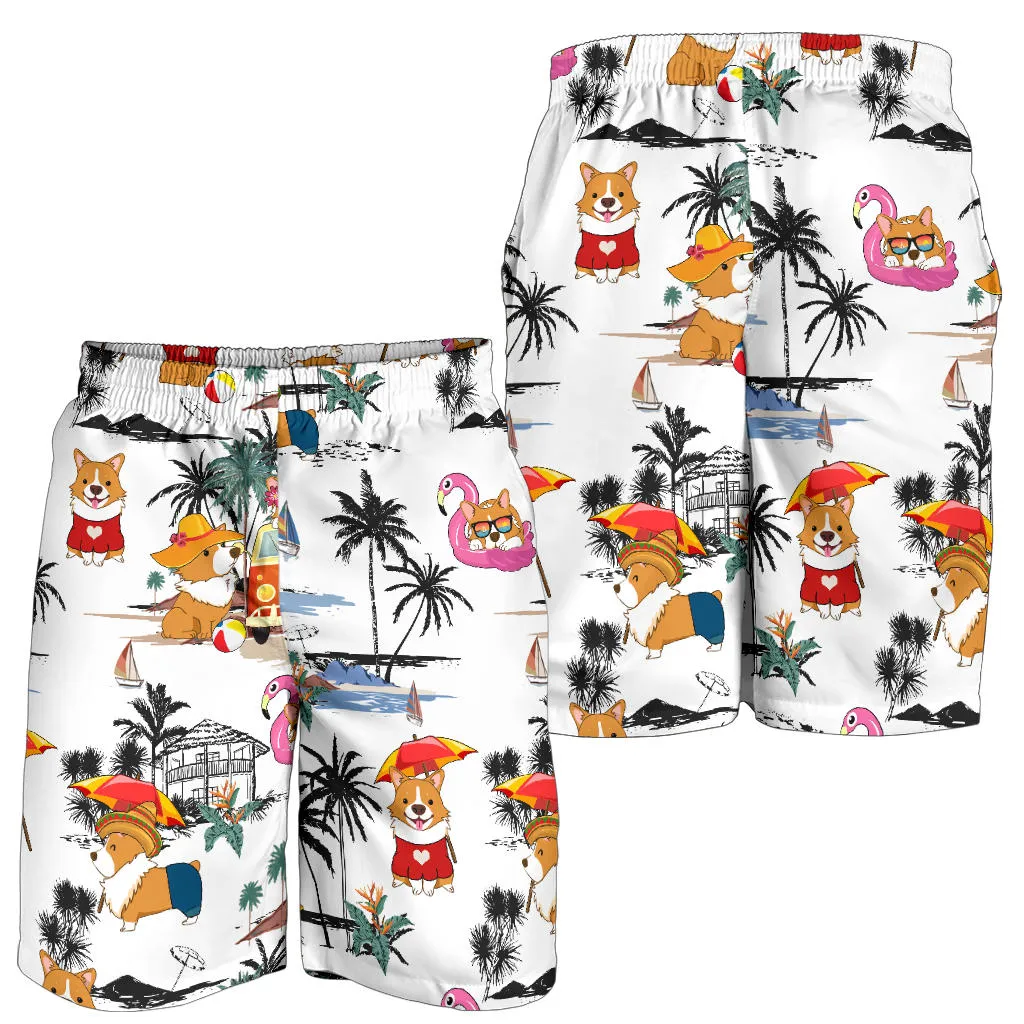 Welsh Corgi-Summer Beach Mens Shorts