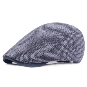 West Louis™ Breathable Bone Brim Solid Beret