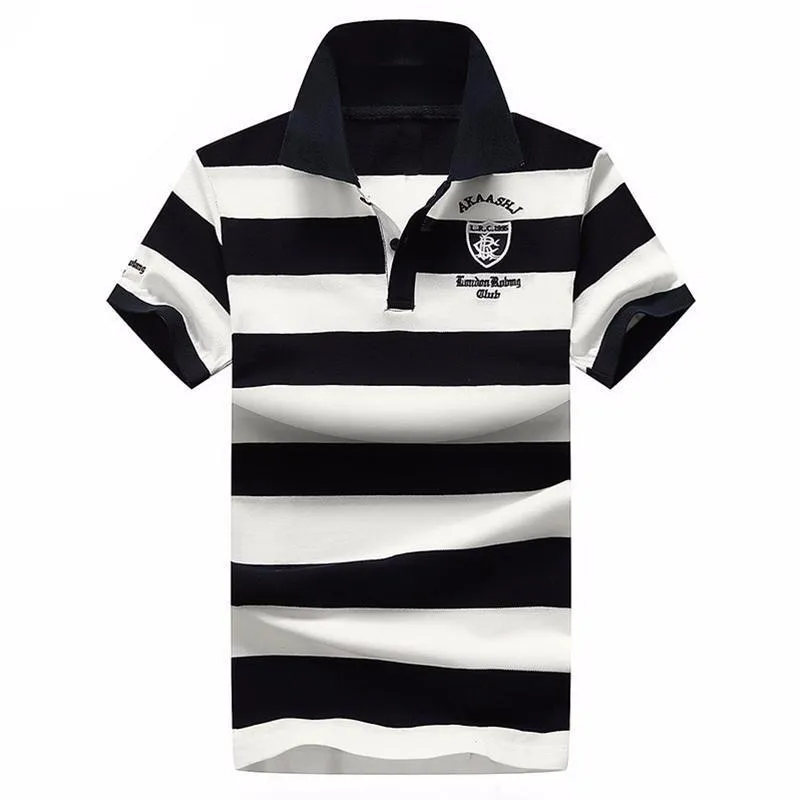 West Louis™ Summer Breathable Striped Polo