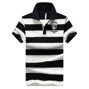 West Louis™ Summer Breathable Striped Polo