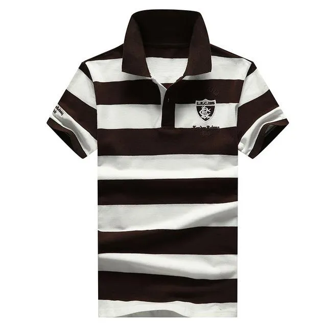 West Louis™ Summer Breathable Striped Polo
