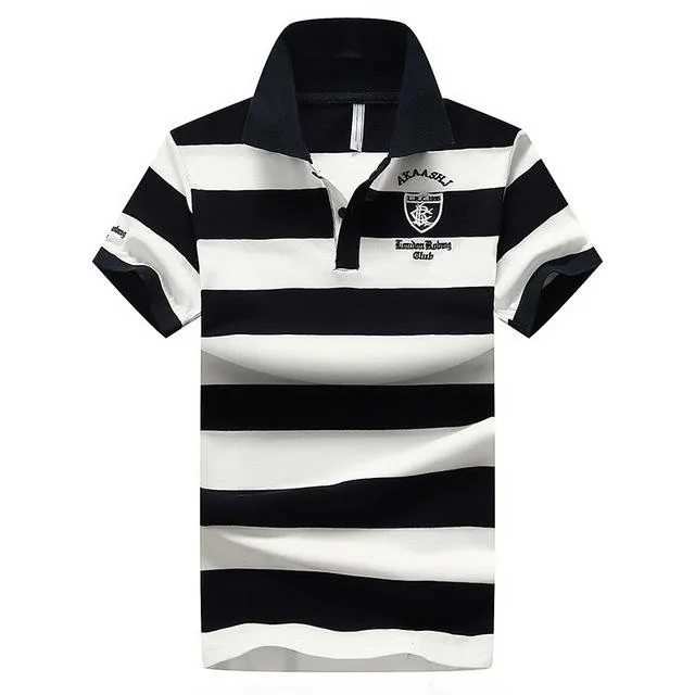 West Louis™ Summer Breathable Striped Polo