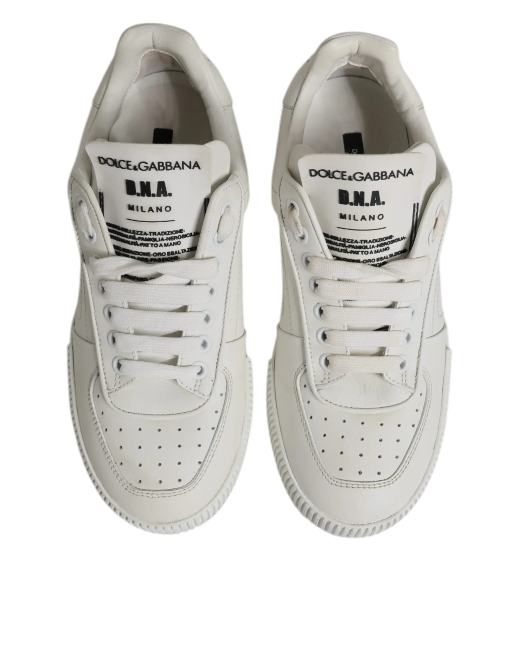 White Miami Leather Low Top Sneakers Shoes