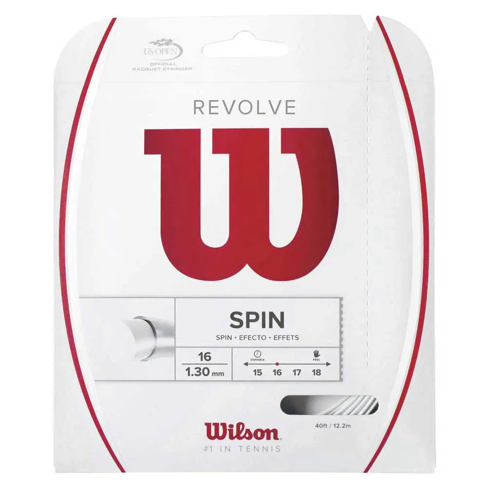 Wilson Revolve 16 Tennis String (White, Black, Orange)