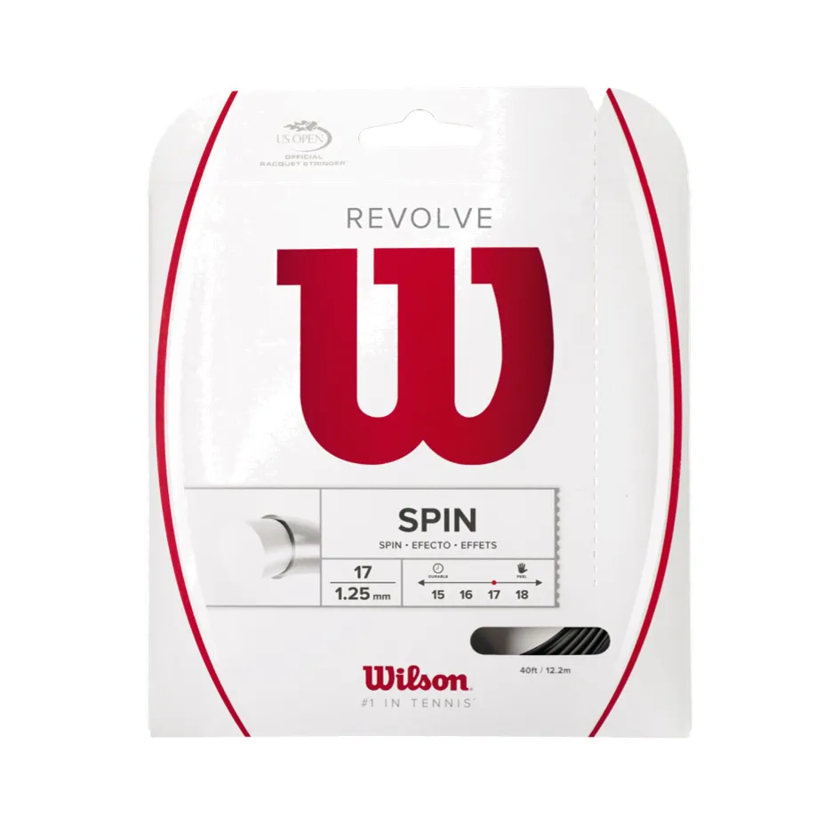 Wilson Revolve 17G Black Tennis String Set