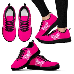 Women's Butterflies Breast Cancer Awareness Sneakers