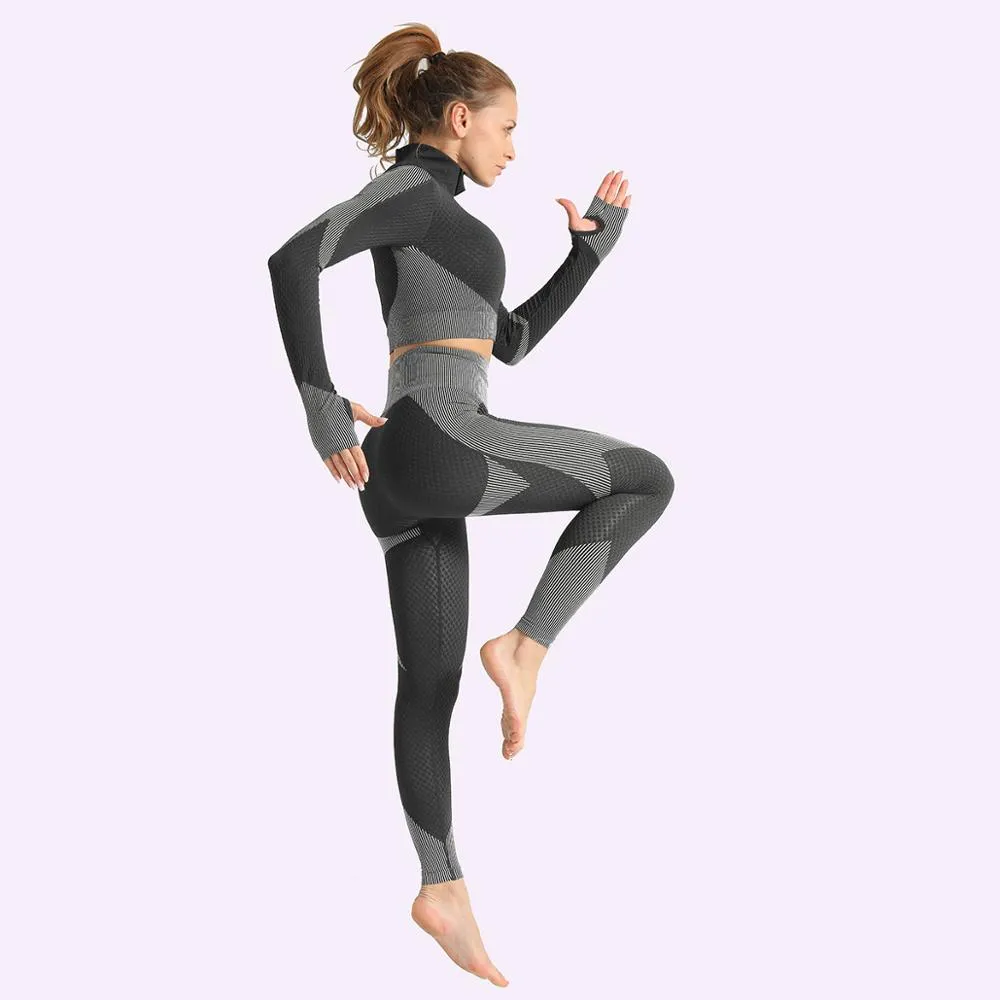 Women's Long Sleeve Energy Zipper Crop Top Jacket