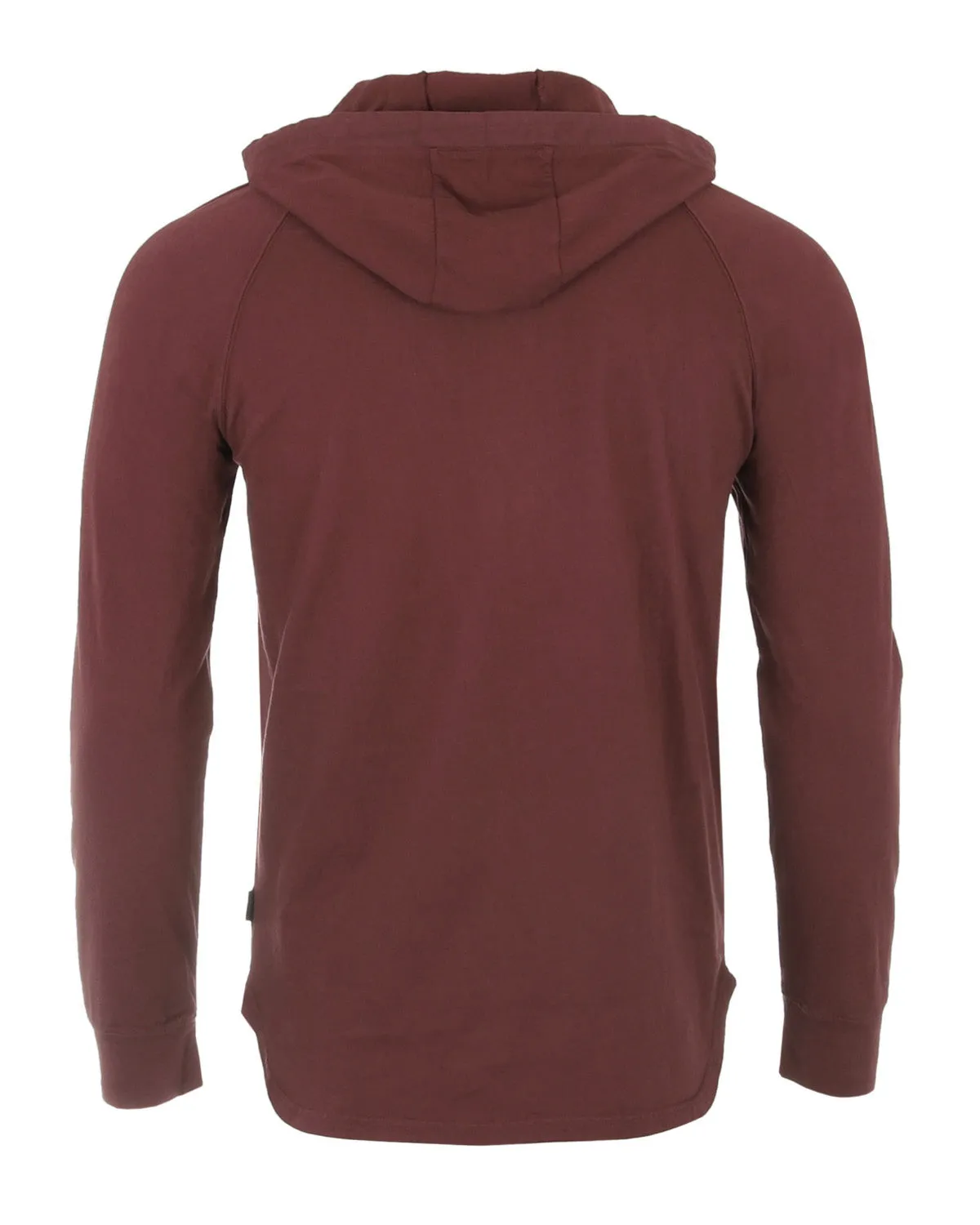 ZIMEGO Men's Pigment Dyed Hoodie - Athletic V Neck Long Sleeve Henley Pullover Shirt