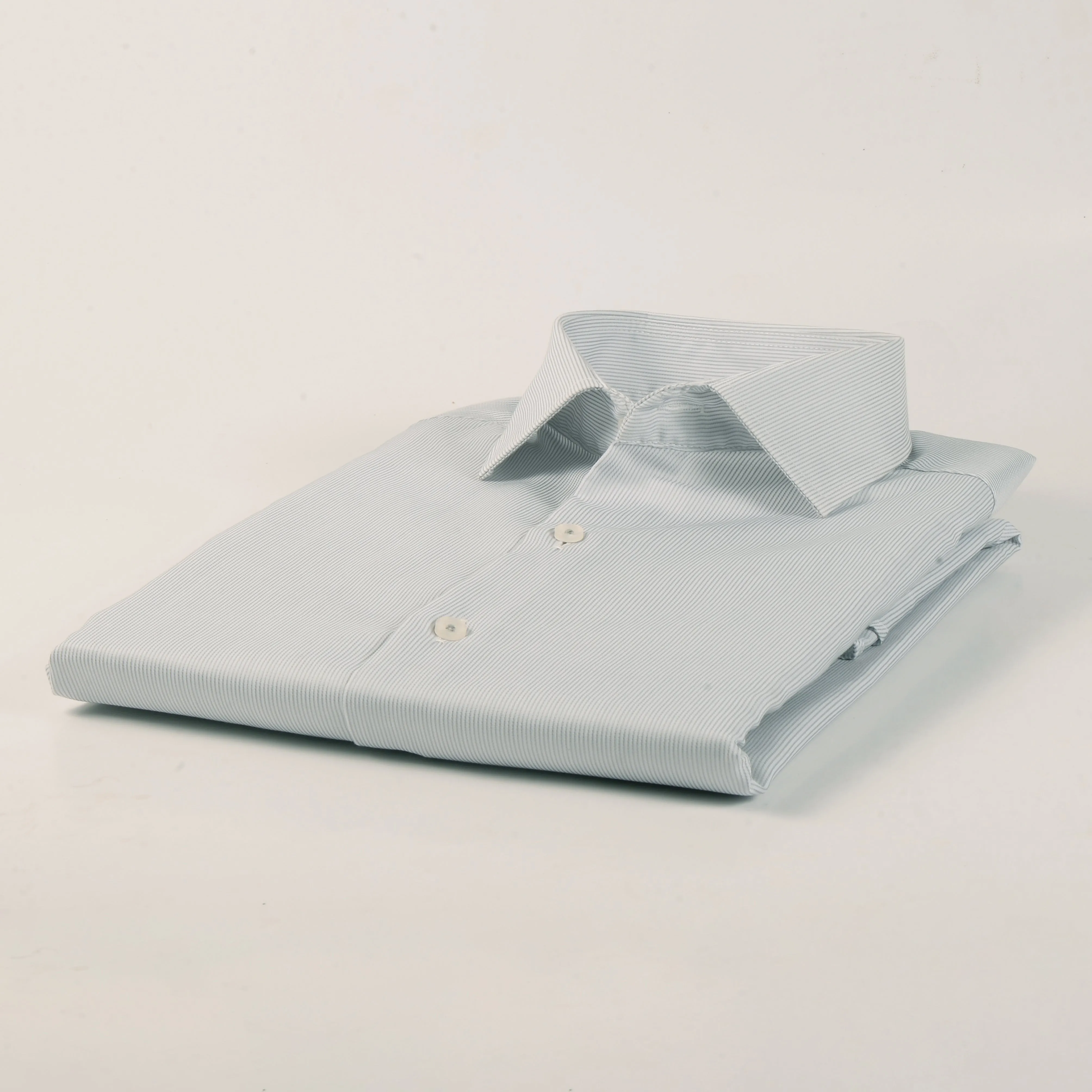 ZR Light Grey Textured Pin Stripes Shirt