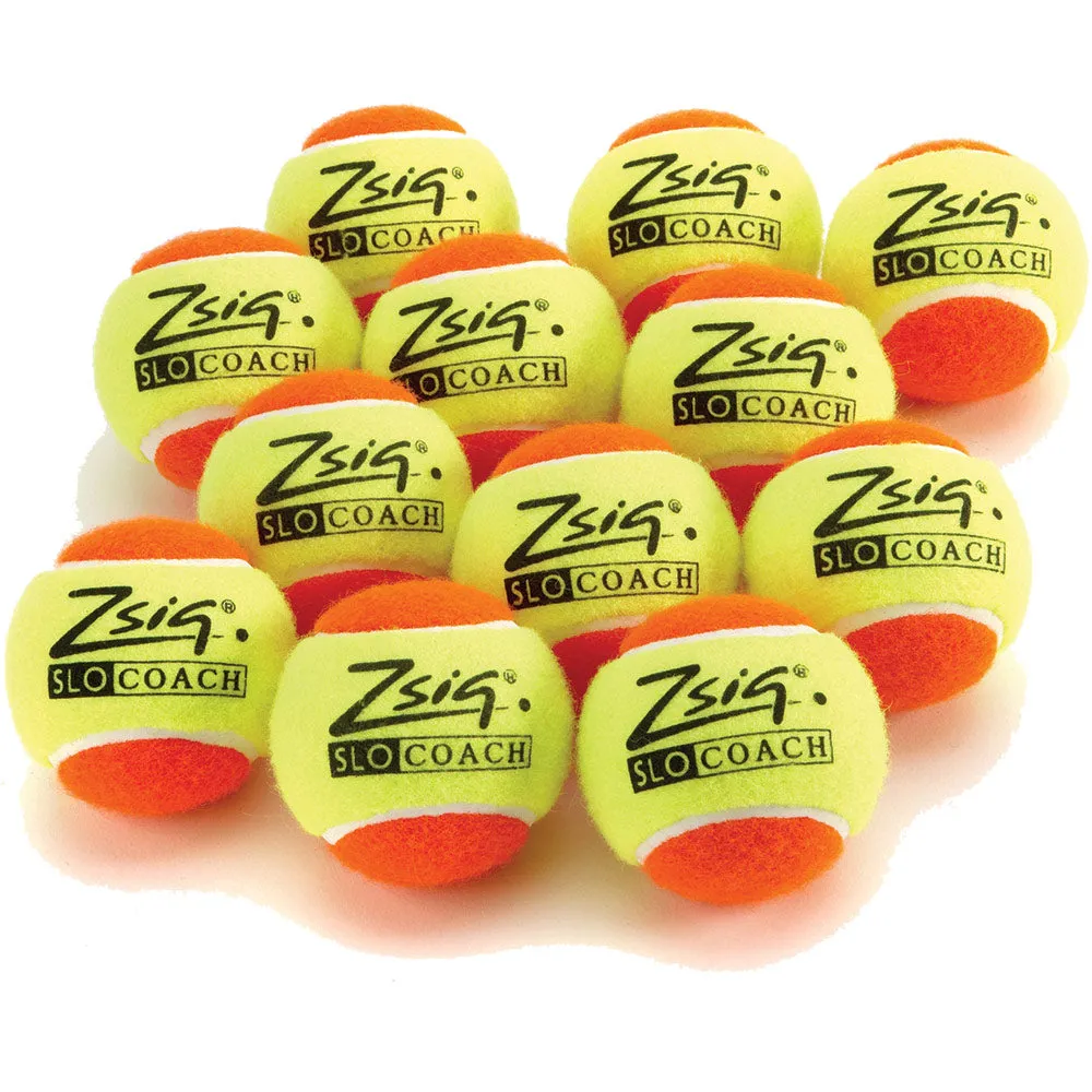Zsignet Orange SloCoach Mini Tennis Balls (12 Pack)