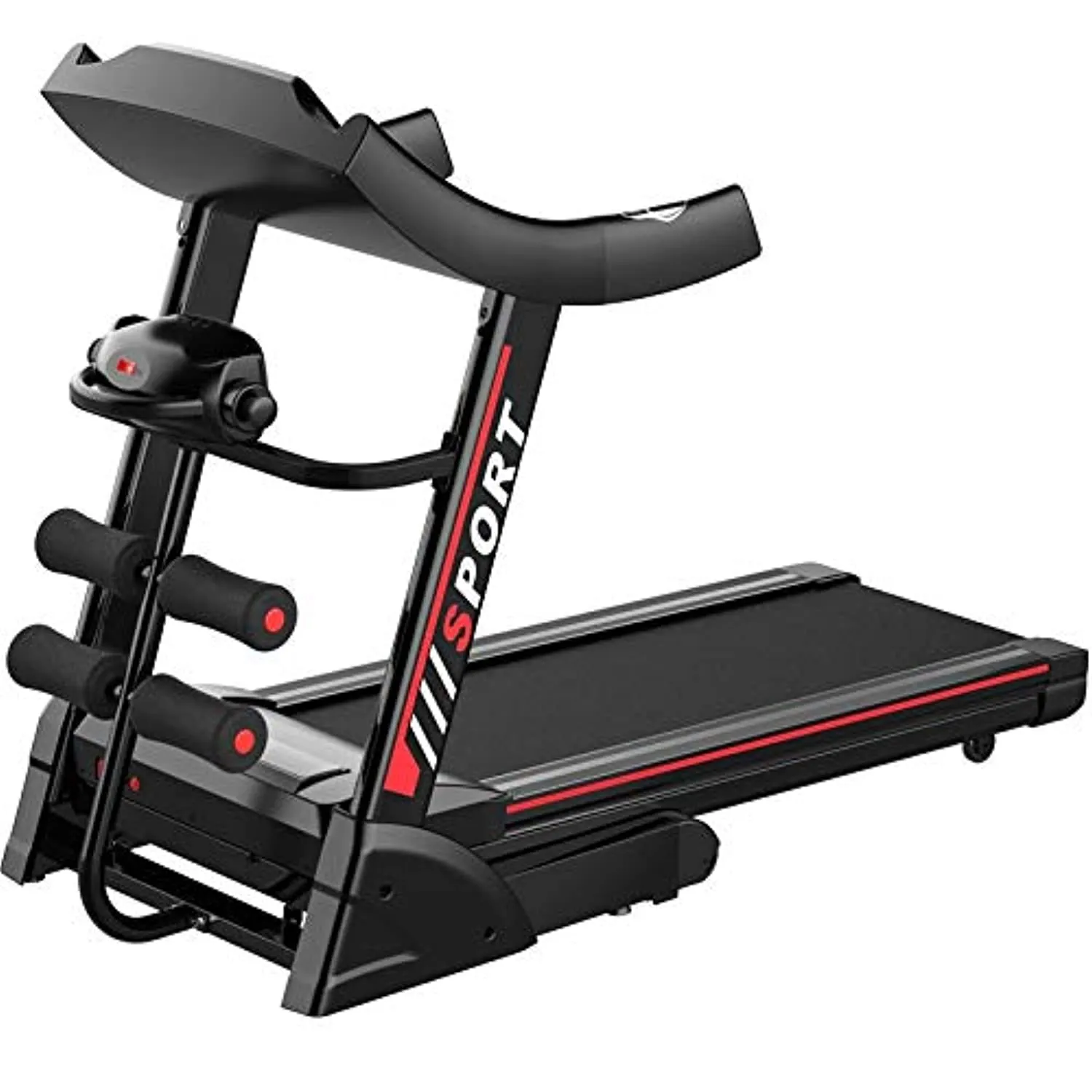 Zzfni Treadmill Household Mute Treadmill, Foldable Treadmill Multi-Functional, Home Fitness Workout Aids Foldable Treadmill